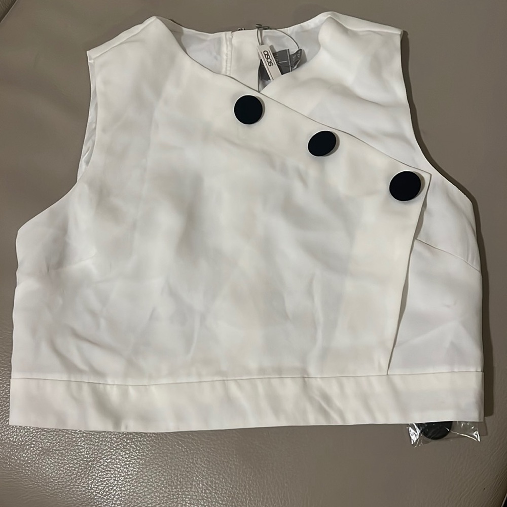 ASOS no sleeves v-neck top